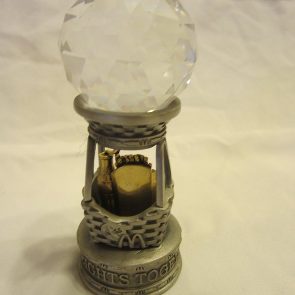 RARE 2004 MCDONALD'S/COKE OWNER/OPERATOR PEWTER & CRYSTAL HOT AIR BALLOON AWARD - Picture 3 of 7